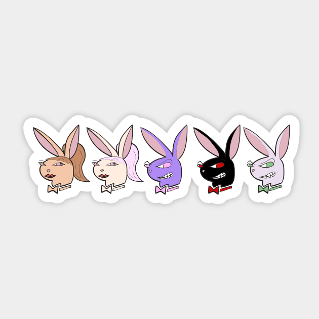 Cartoon Bunnies Sticker by StandOutTees